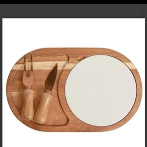 GOURMET WOOD CHEESE BOARD SET